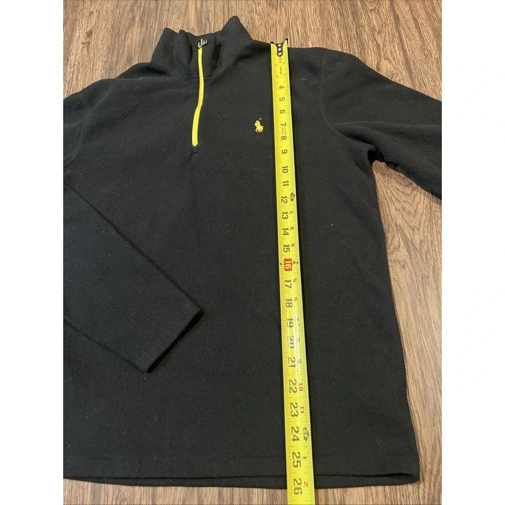 Polo Ralph Lauren Performance Micro Fleece Soft Jacket 1/2 Zip Up Size M Black